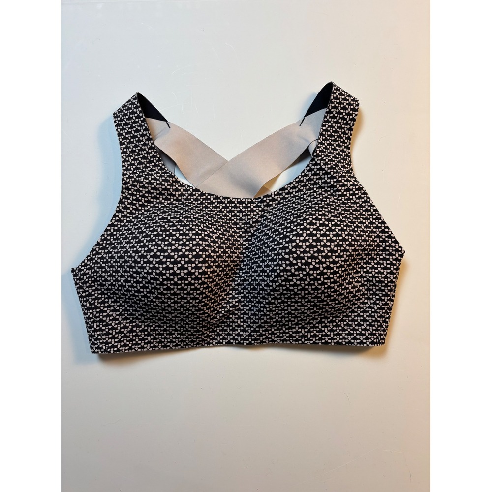 Lululemon Enlight Cross Back Sports Bra Monochromic Black‎ Geometric 34D